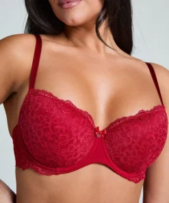 Marine Padded Underwired Bra - Red