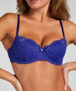 Marine Padded Underwired Bra - Blue