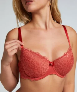 Marine Padded Underwired Bra - Red