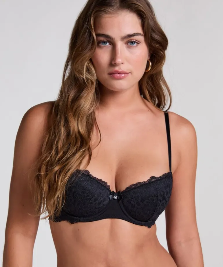 Marine Padded Underwired Bra - Black