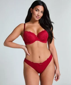 Marine Padded Underwired Bra - Red