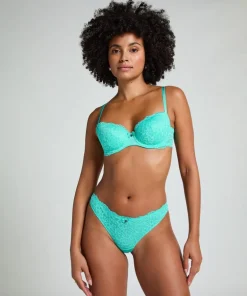 Marine Padded Underwired Bra - Green