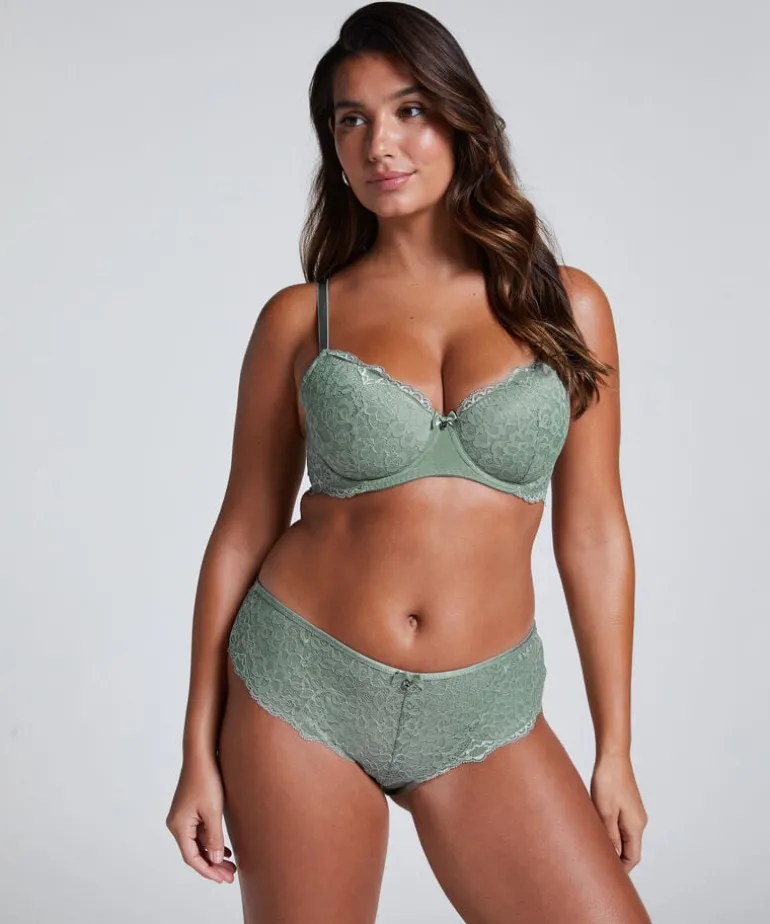 Marine Padded Underwired Bra - Green