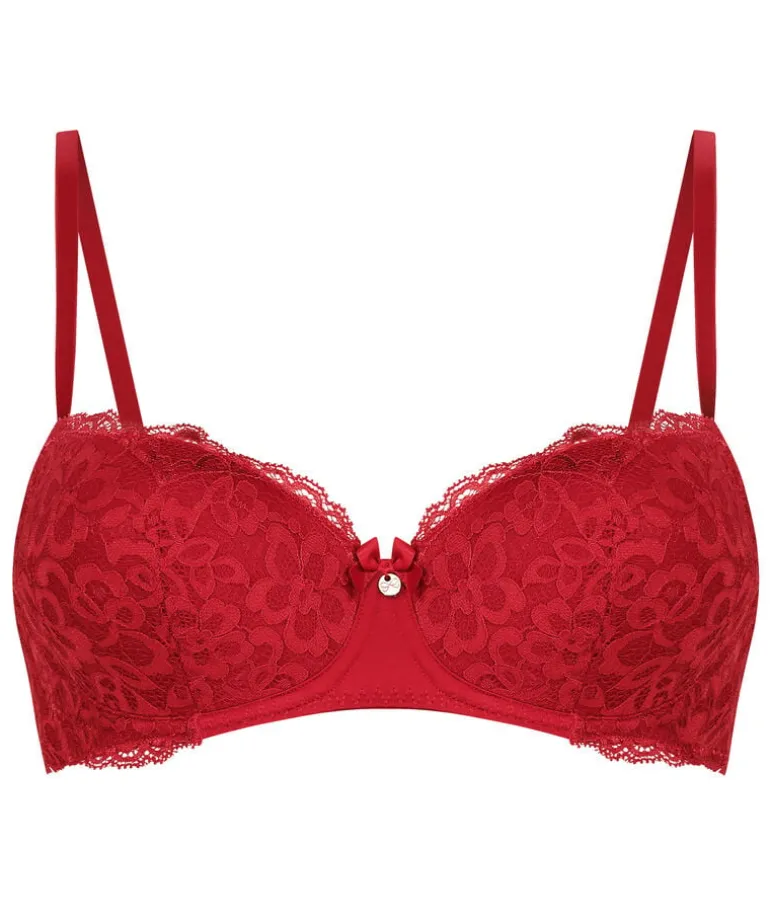 Marine Padded Underwired Bra - Red