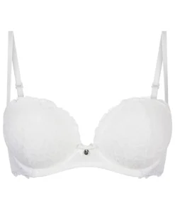 Marine Padded Underwired Strapless Maximizer Bra - White