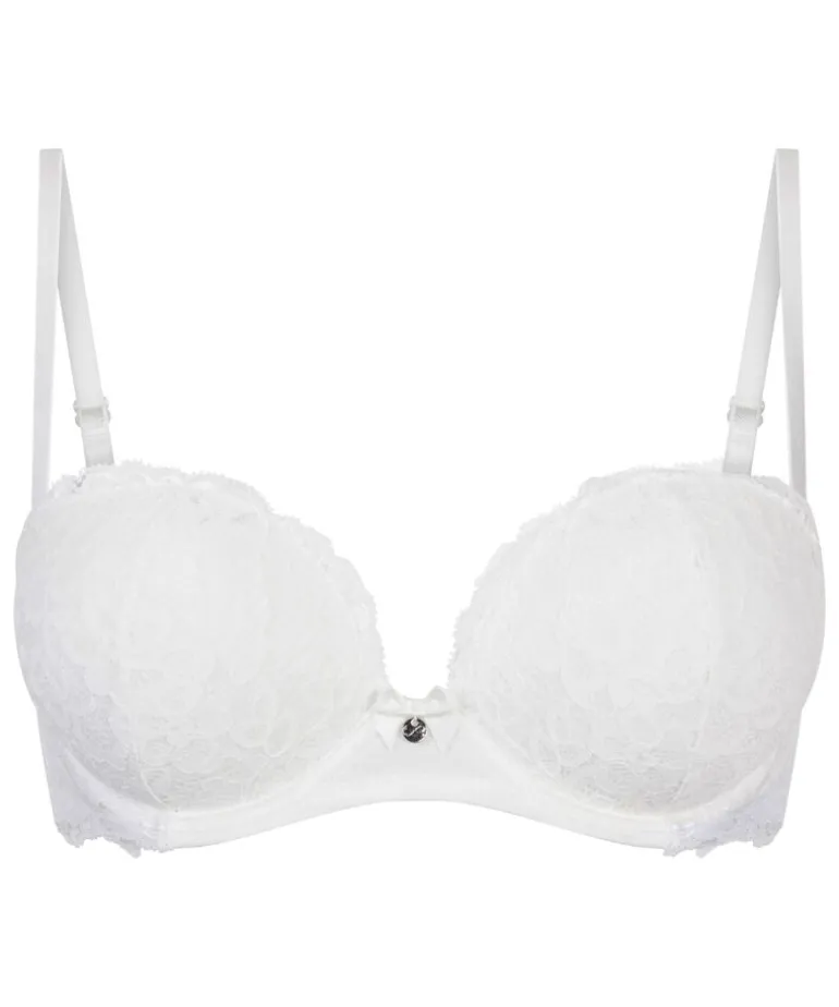 Marine Padded Underwired Strapless Maximizer Bra - White
