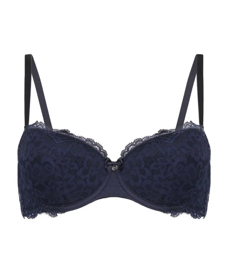Marine Padded Underwired Bra - Blue