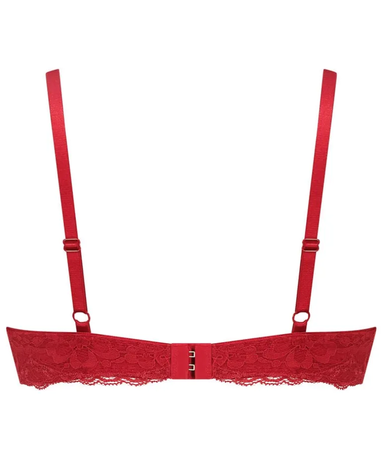 Marine Padded Underwired Bra - Red