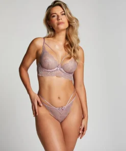 Meghan Non-Padded Underwired Longline Bra - Purple
