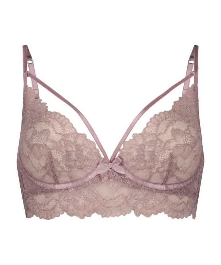 Meghan Non-Padded Underwired Longline Bra - Purple