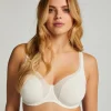 Mesh non-padded underwired bra - White