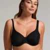 Mesh non-padded underwired bra - Black