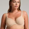 Mesh non-padded underwired bra - Beige