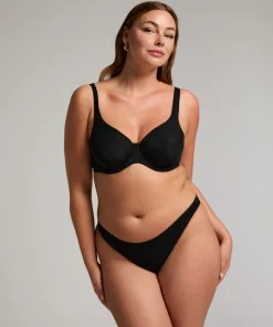 Mesh non-padded underwired bra - Black