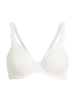 Mesh non-padded underwired bra - White