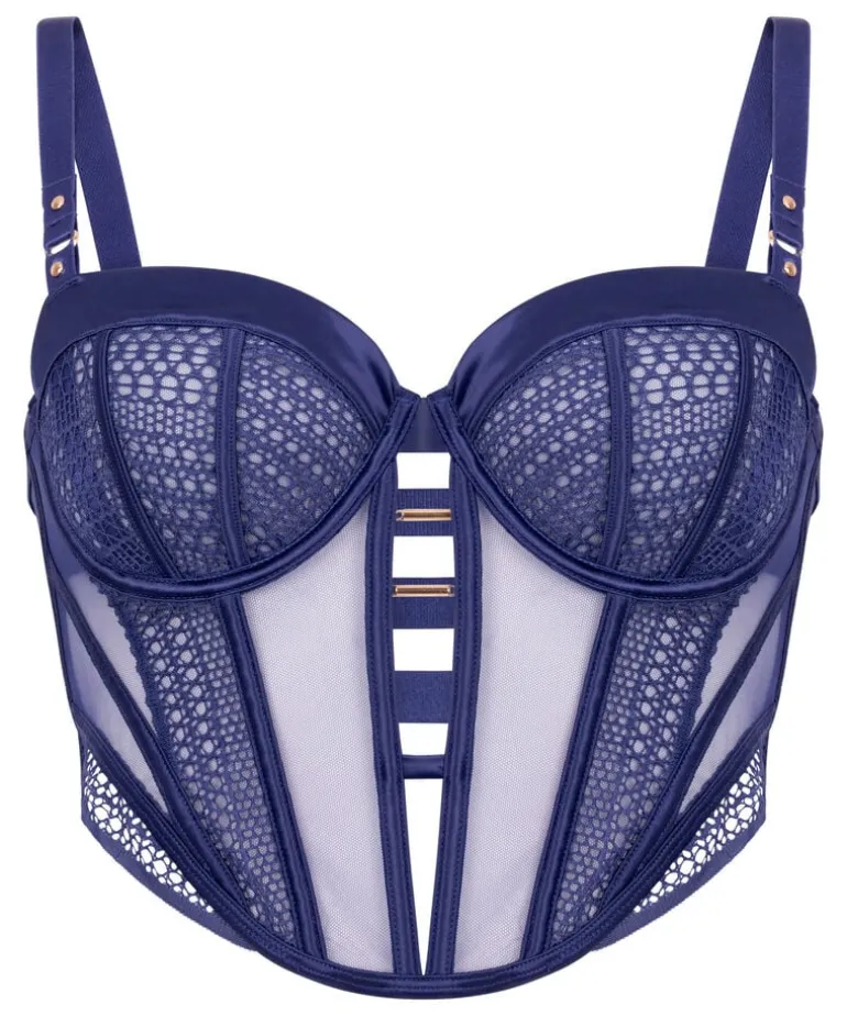 Missy Non-padded Unerwired Longline Bra - Blue