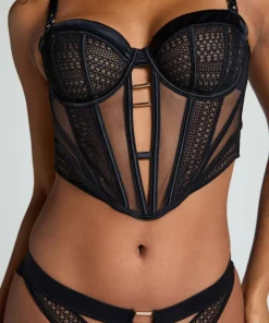 Missy Non-padded Unerwired Longline Bra - Black