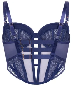 Missy Non-padded Unerwired Longline Bra - Blue