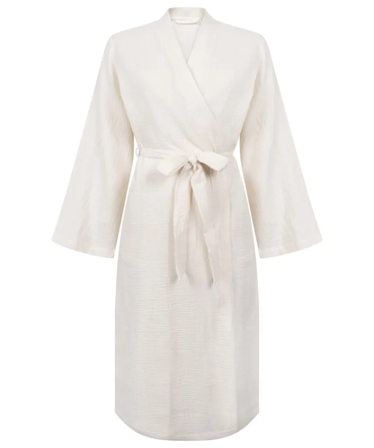 Muslin Robe Long - White