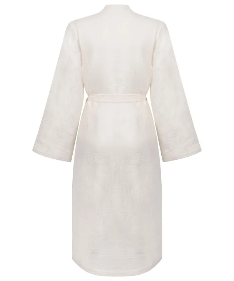 Muslin Robe Long - White