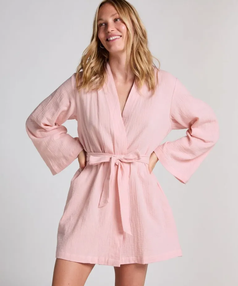 Muslin Robe Short - Pink