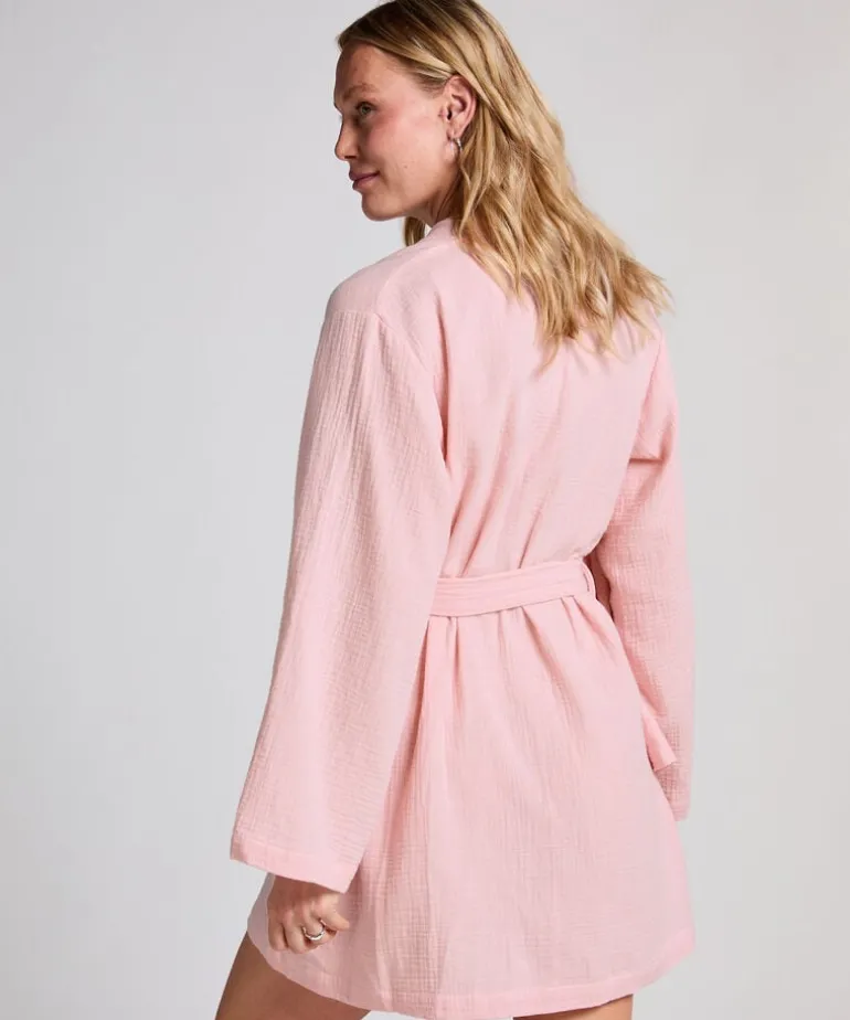Muslin Robe Short - Pink