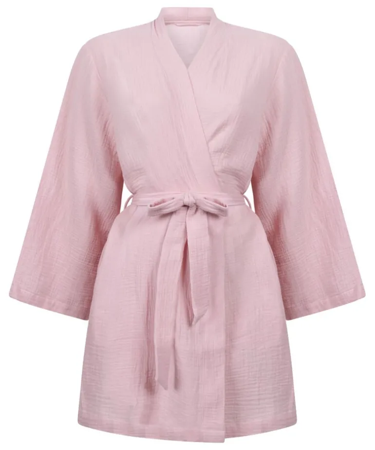 Muslin Robe Short - Pink