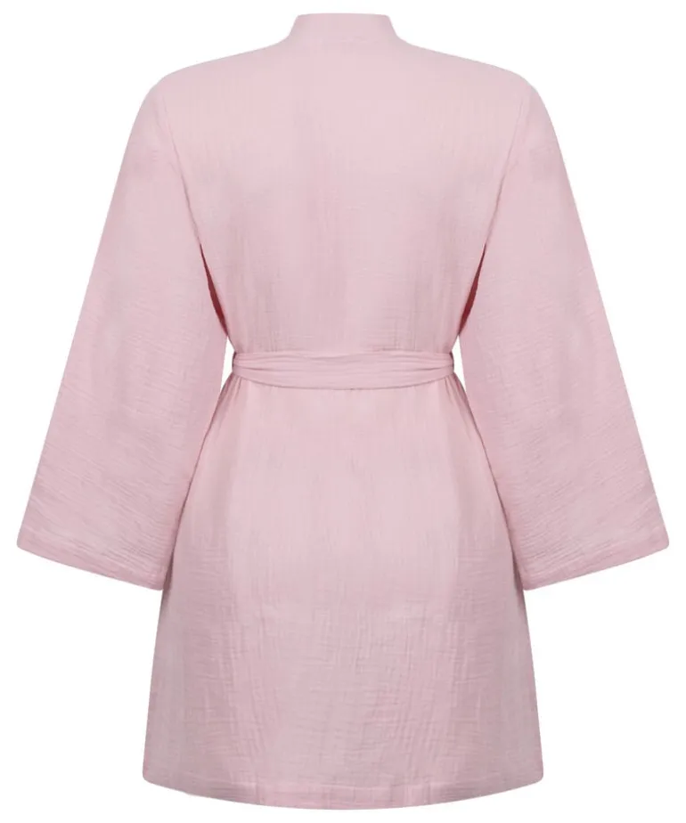 Muslin Robe Short - Pink