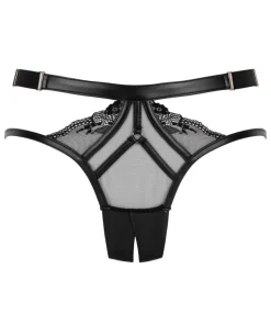Nadia Open Crotch Brazilian - Black