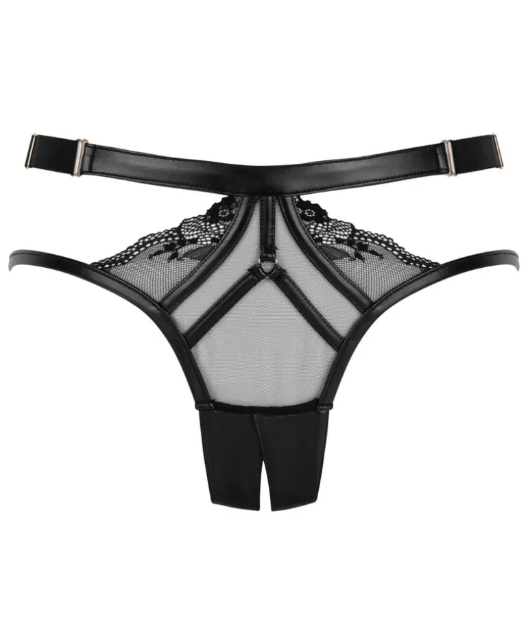 Nadia Open Crotch Brazilian - Black