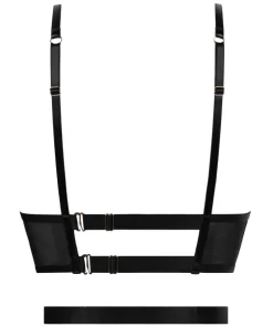 Nadia Padded Underwired Longline Push-Up Bra - Black