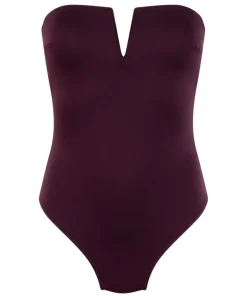 Neoprene Bandeau Bathinsuit - Purple