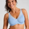 Nina Non-Padded Underwired Minimizer Bra - Blue