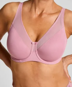 Nina Non-Padded Underwired Minimizer Bra - Pink