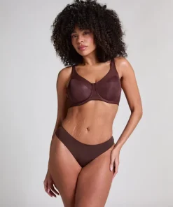 Nina Non-Padded Underwired Minimizer Bra - Brown