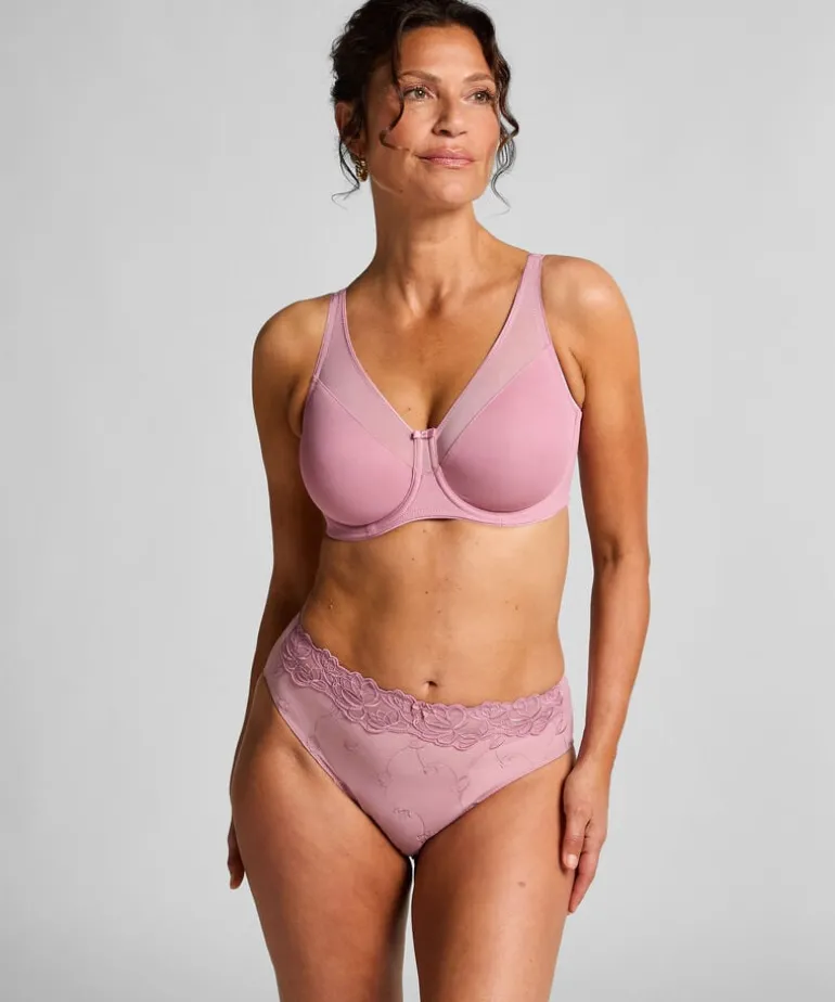 Nina Non-Padded Underwired Minimizer Bra - Pink