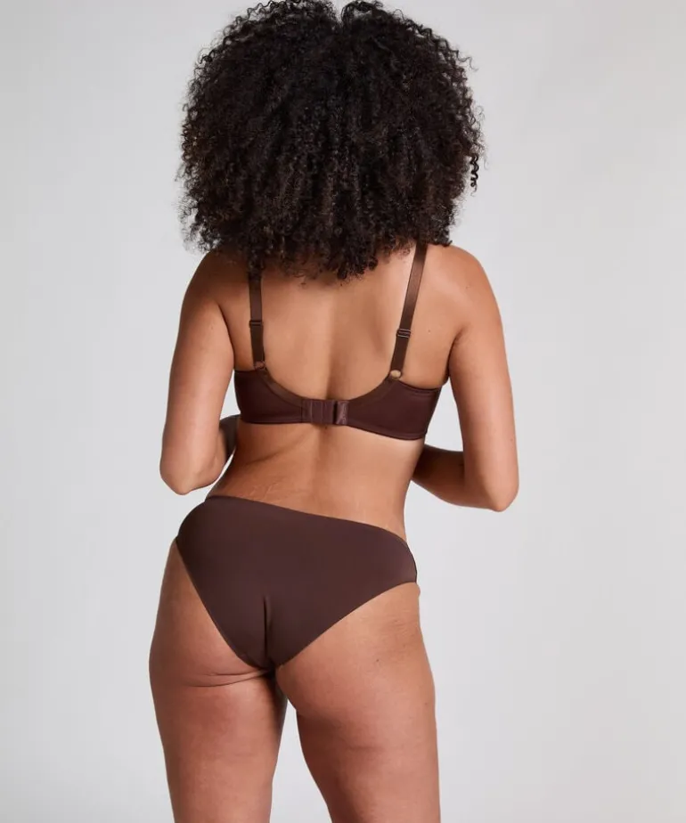 Nina Non-Padded Underwired Minimizer Bra - Brown