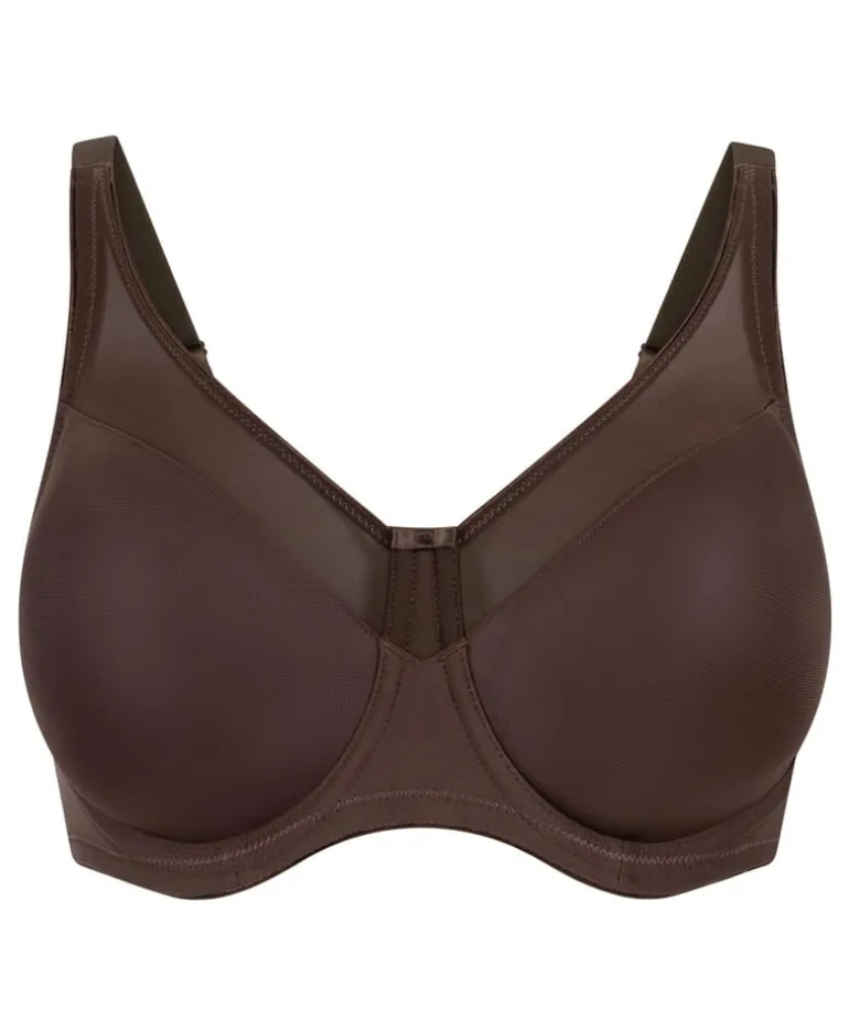 Nina Non-Padded Underwired Minimizer Bra - Brown