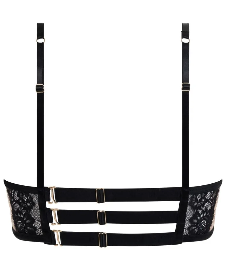 Nisha Non-Padded Underwired Longline Bra - Black