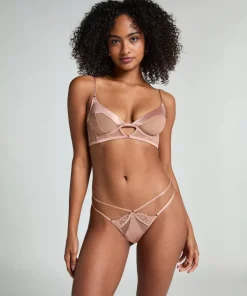 Nisha Open Crotch Brazilian - Beige