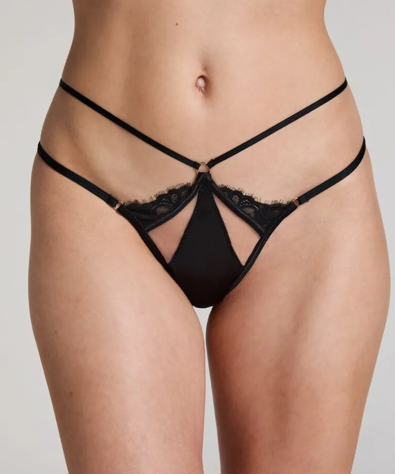 Nisha Open Crotch Brazilian - Black
