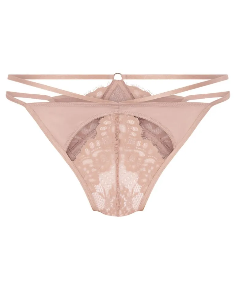 Nisha Open Crotch Brazilian - Beige