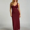 Nora Lace Long Slip Dress - Purple