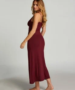 Nora Lace Long Slip Dress - Purple