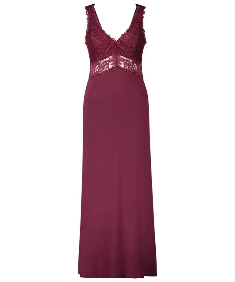 Nora Lace Long Slip Dress - Purple