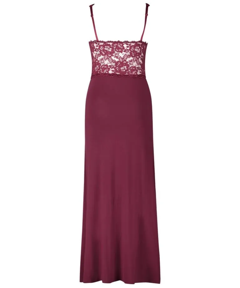 Nora Lace Long Slip Dress - Purple