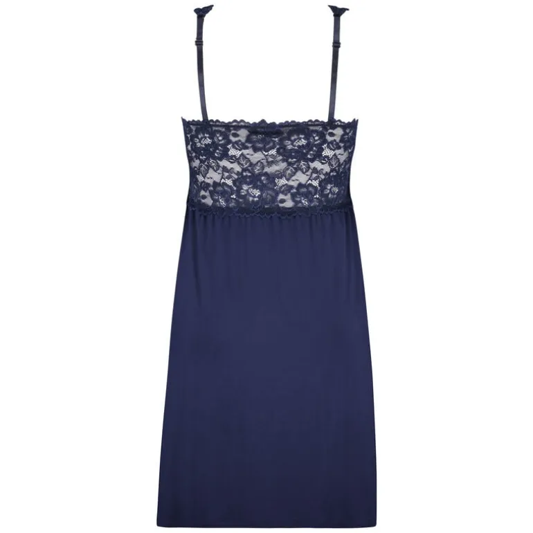Nora Lace Slip Dress - Blue