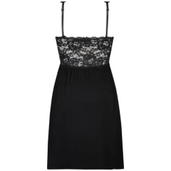 Nora Lace Slip Dress - Black