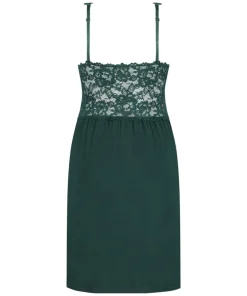 Nora Lace Slip Dress - Green