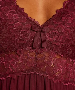 Nora Lace Slip Dress - Purple